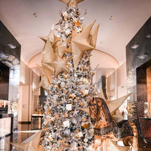 Украшение новогодней елки: звездная елка