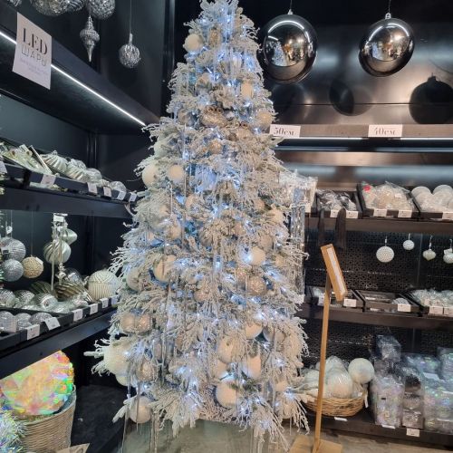 Украшение новогодней елки: белый цвет