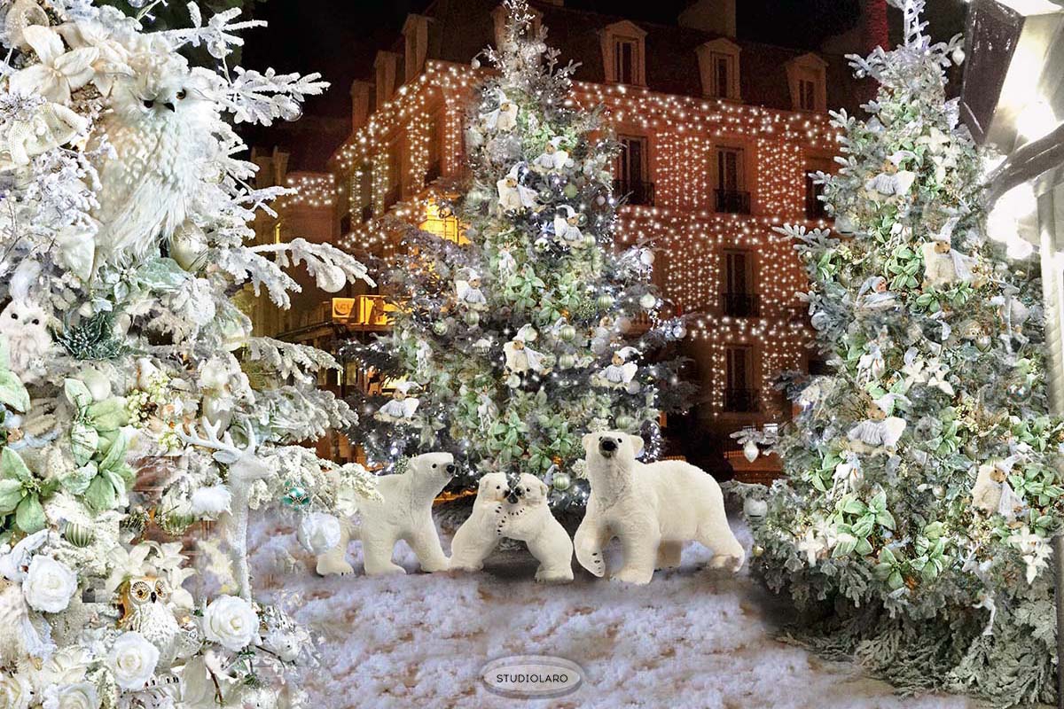 Украшение тематической новогодней елки: Зимний лес